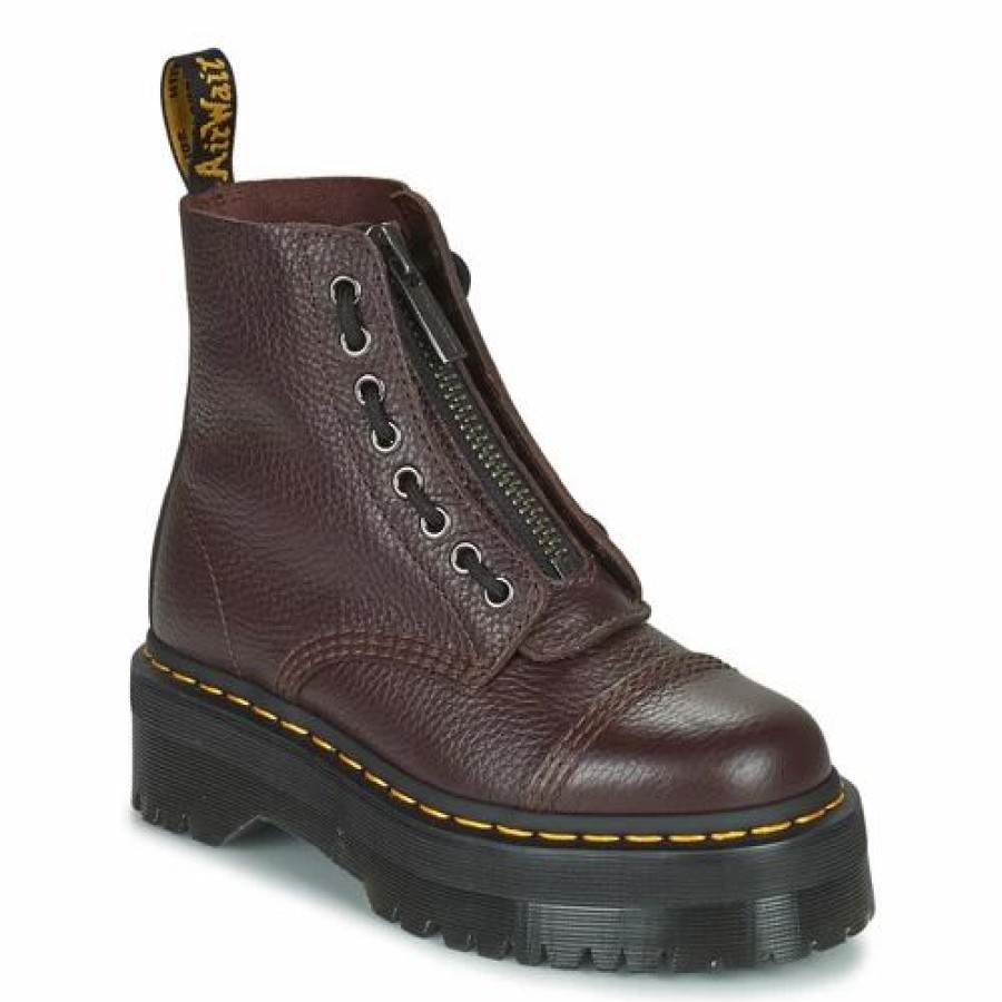 Ankle Boots / Boots Women * | Dr. Martens Sinclair Burgundy Milled Nappa