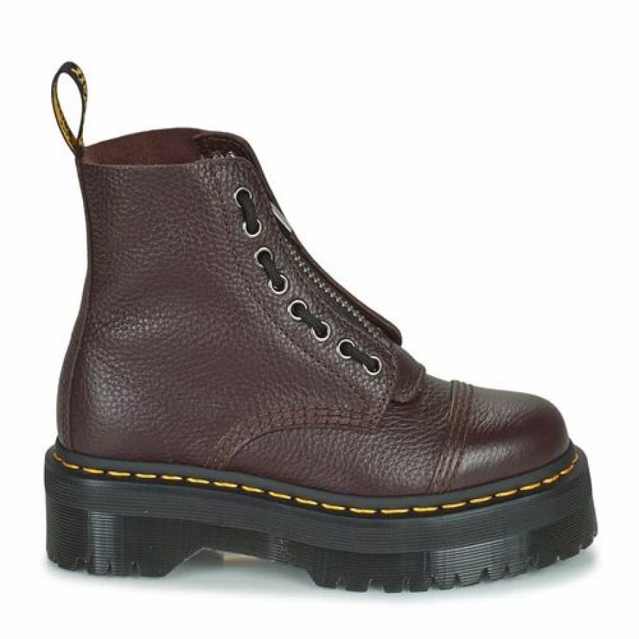 Ankle Boots / Boots Women * | Dr. Martens Sinclair Burgundy Milled Nappa